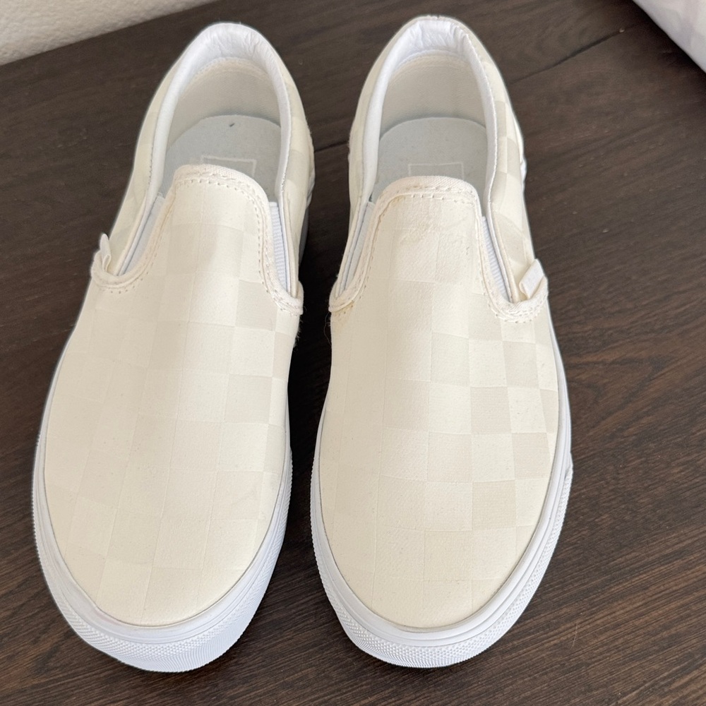 Vans Unisex Platform Cream Checked Slip-Ons W 8 / M 6.5